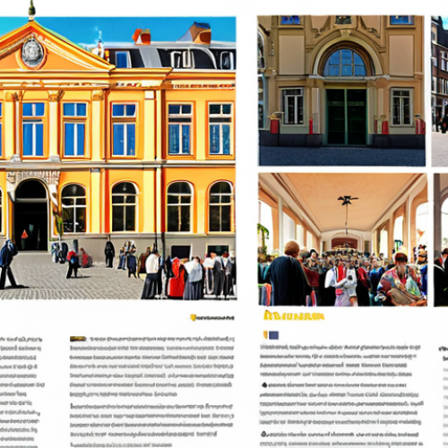 Home 15 **Image Prompt:** A split-screen illustration. On one side, the "Rijksoverheid": a grand building with officials in formal attire discussing policy documents. On the other side, "Gemeente": a vibrant town square where city workers are interacting with residents, maybe organizing a street fair. The overall style should convey the contrast between national policy and local implementation, highlighting the differences in work environment.